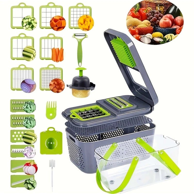 CortaMax Pro: Set Multifuncional de Cocina 22 en 1.